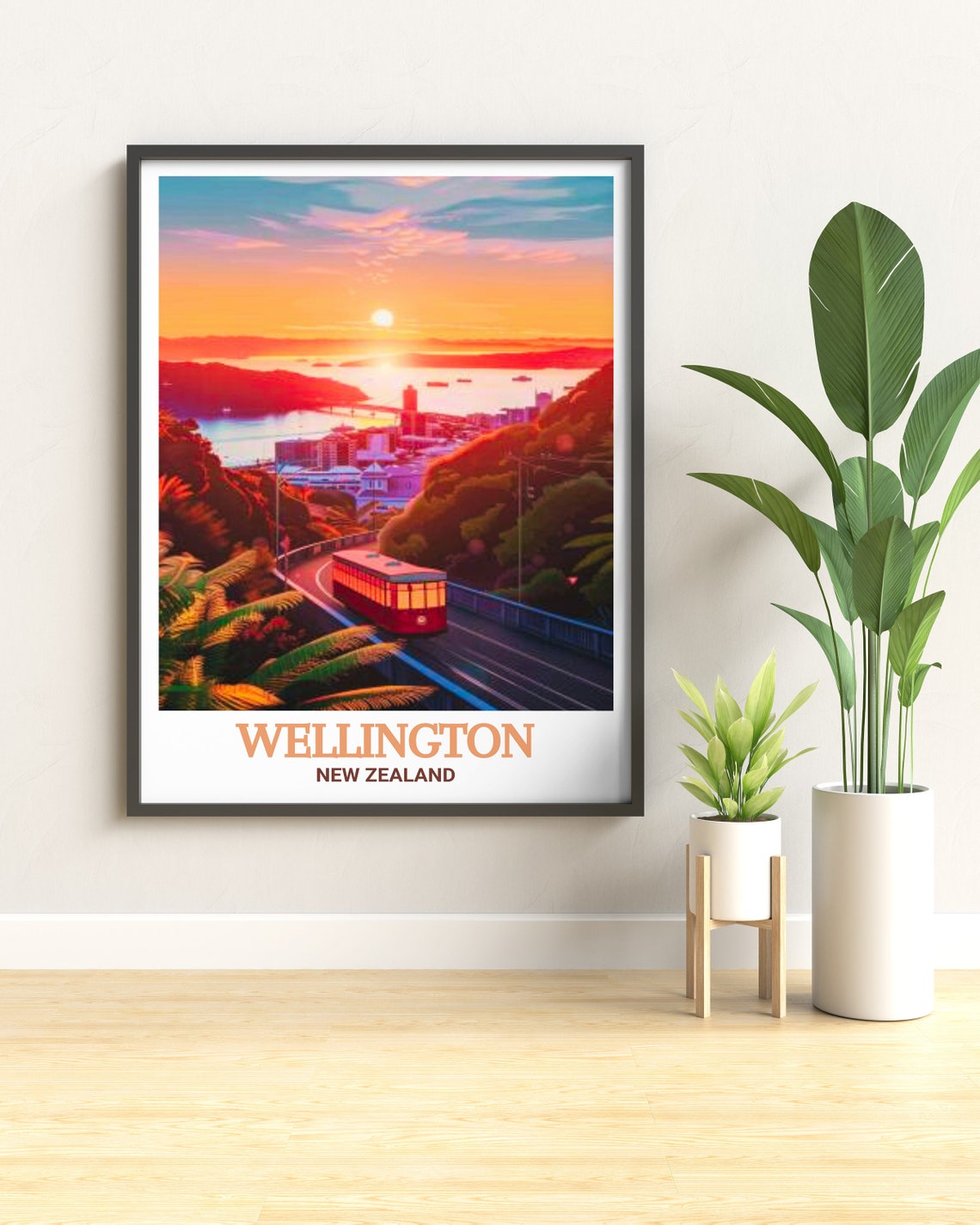 Wellington Art Collection Wellington Cable Car Travel Posters New Zealand Scenic Prints Kiwi Cultural Decor Wellington Wall Art - Image 2