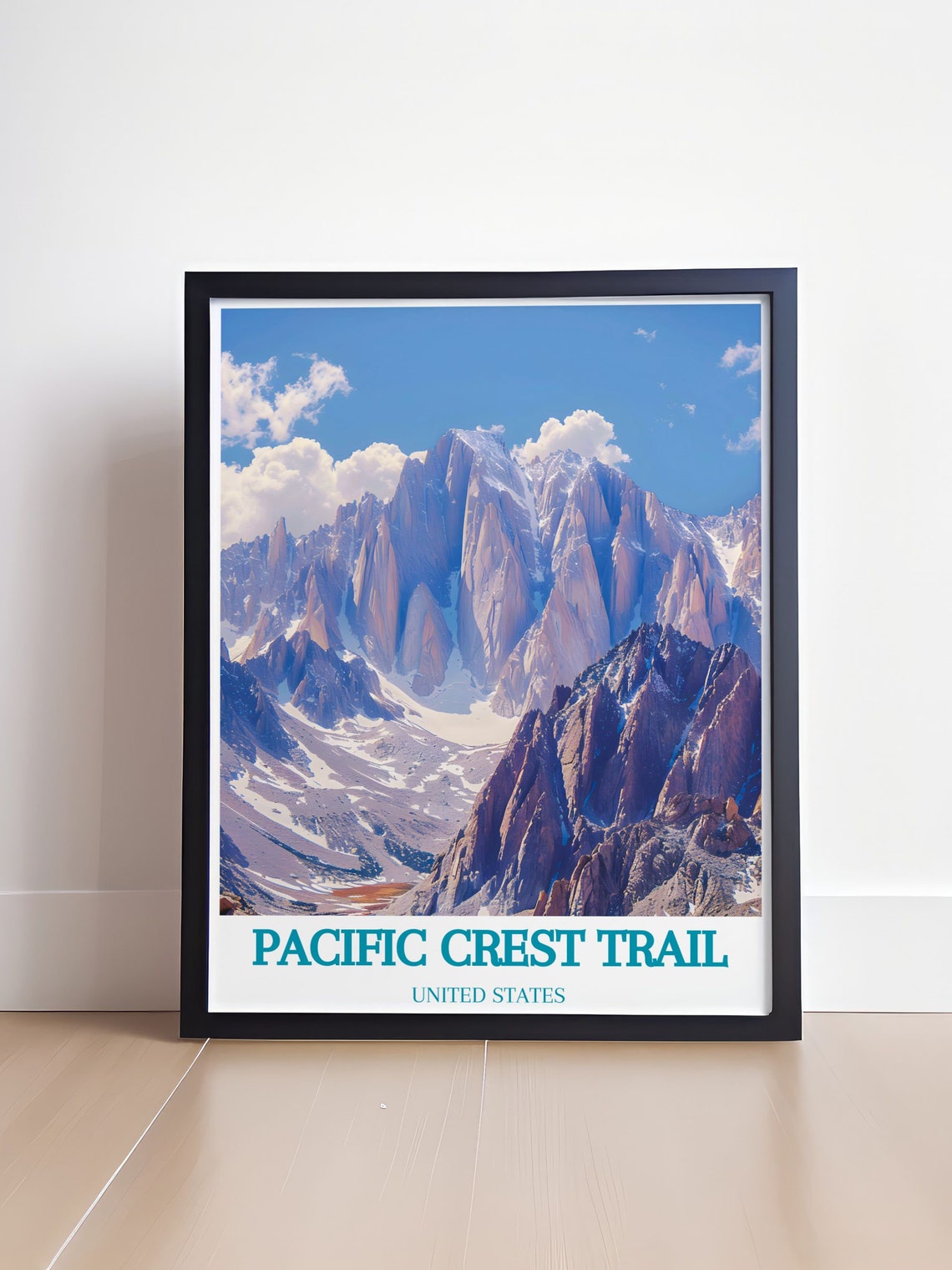Pacific Crest Trail Snowy Sierra Nevada Granite Peaks Sky Poster - Image 4