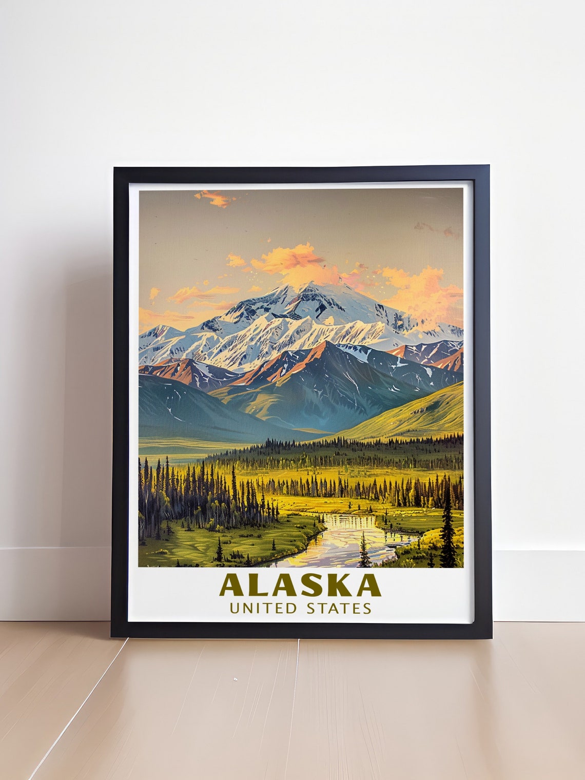 Alaska Denali Snowcapped Peak Wilderness Mountain Scenery Poster - Image 4