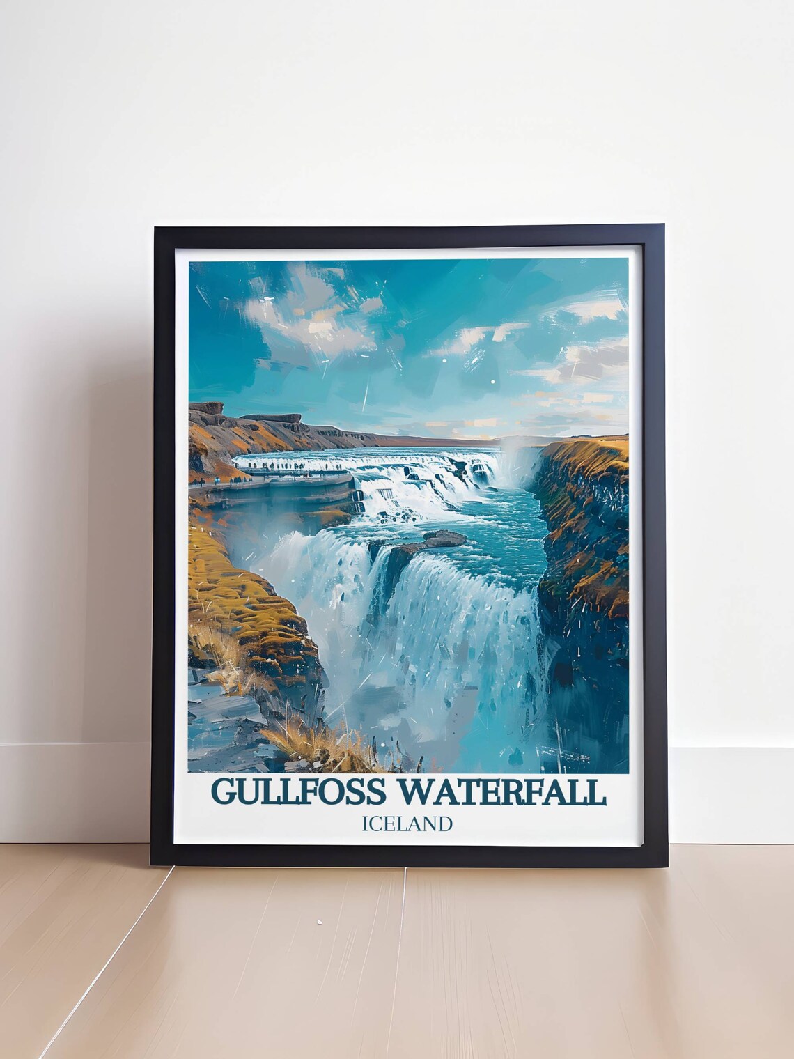 Gullfoss and Blue Lagoon Travel Poster, Reykjavik - Image 4