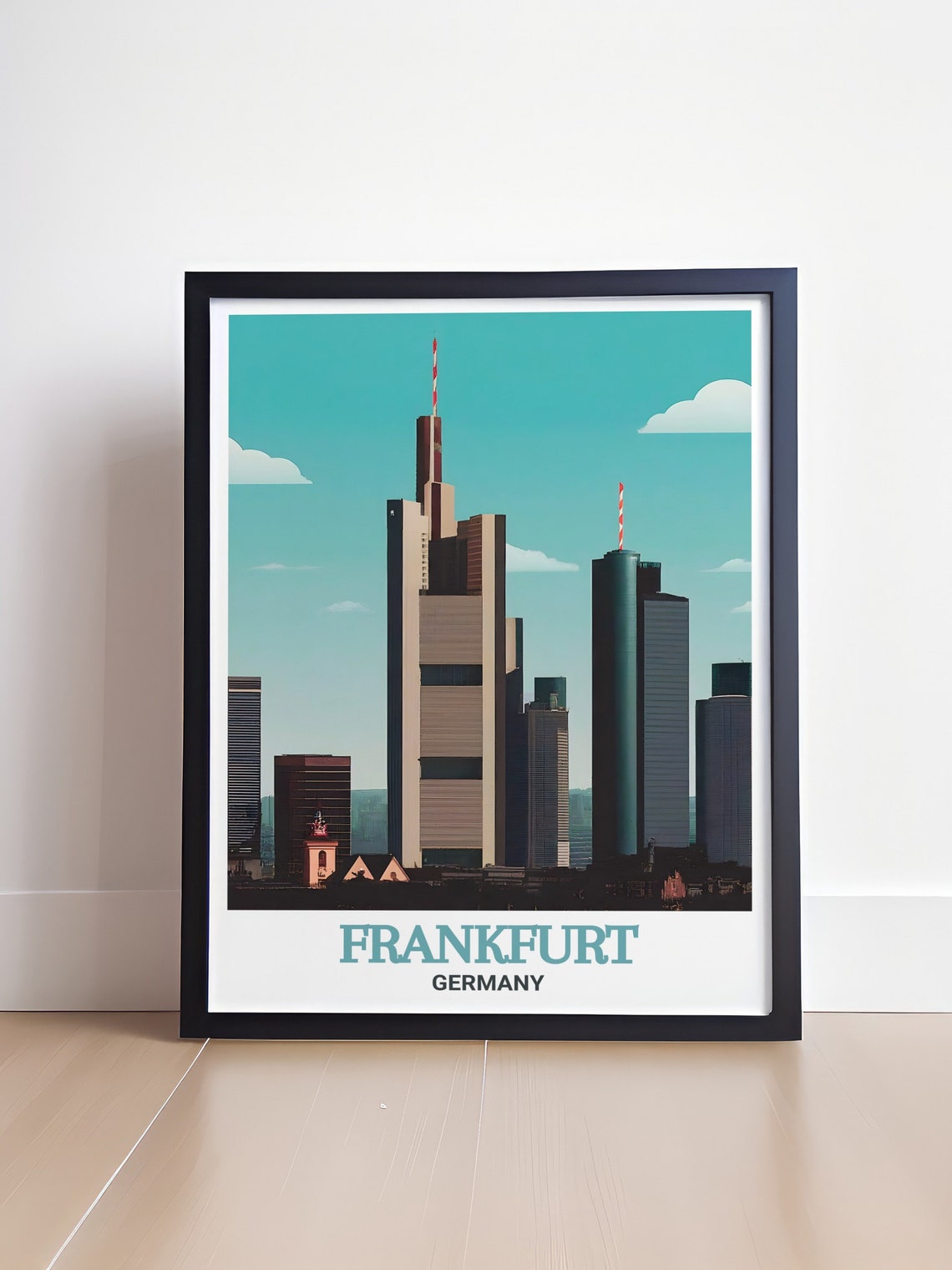 Frankfurt Main Tower Skyline Skyscrapers Germany Travel Poster - Image 4
