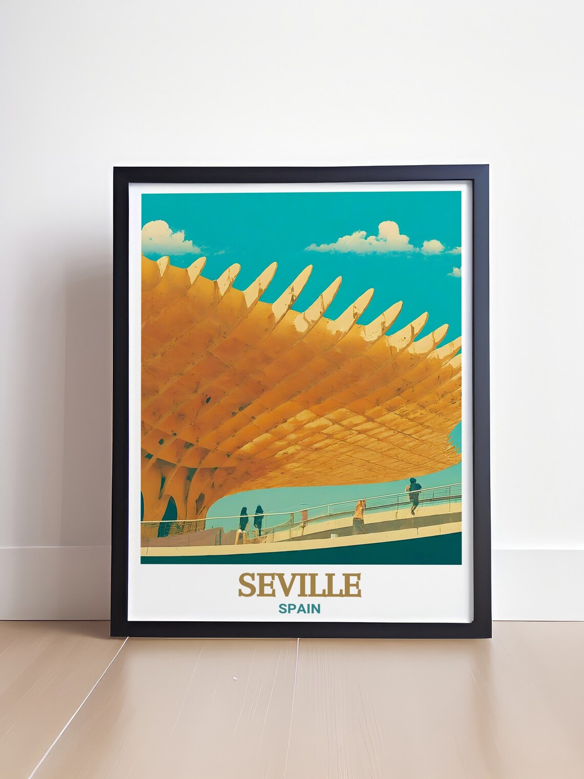 Seville Spain Metropol Parasol Giant Wooden Canopy Travel Poster - Image 4