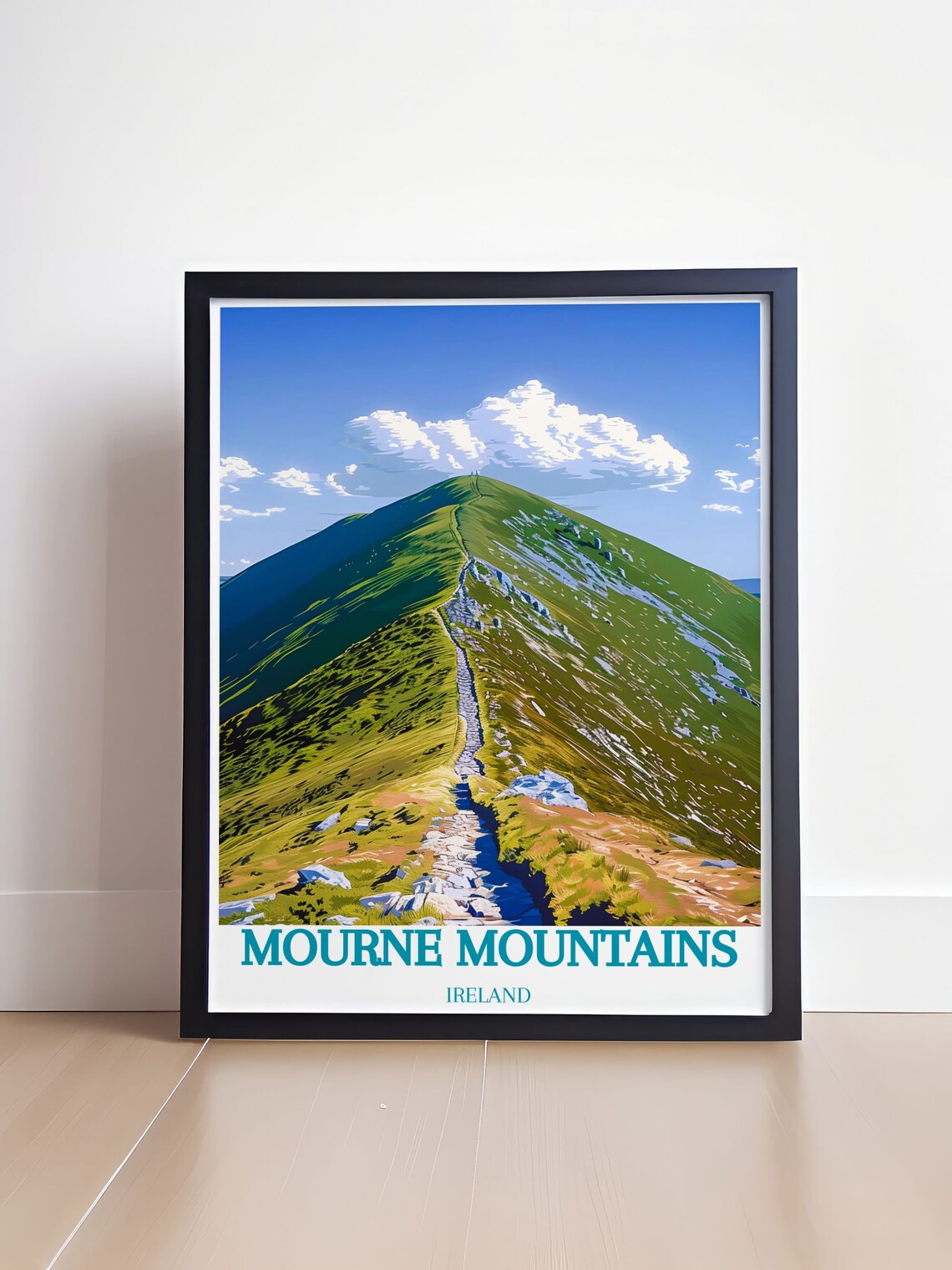 Mourne Mountains Ireland Green Summit Stone Path Peak Poster - Image 4