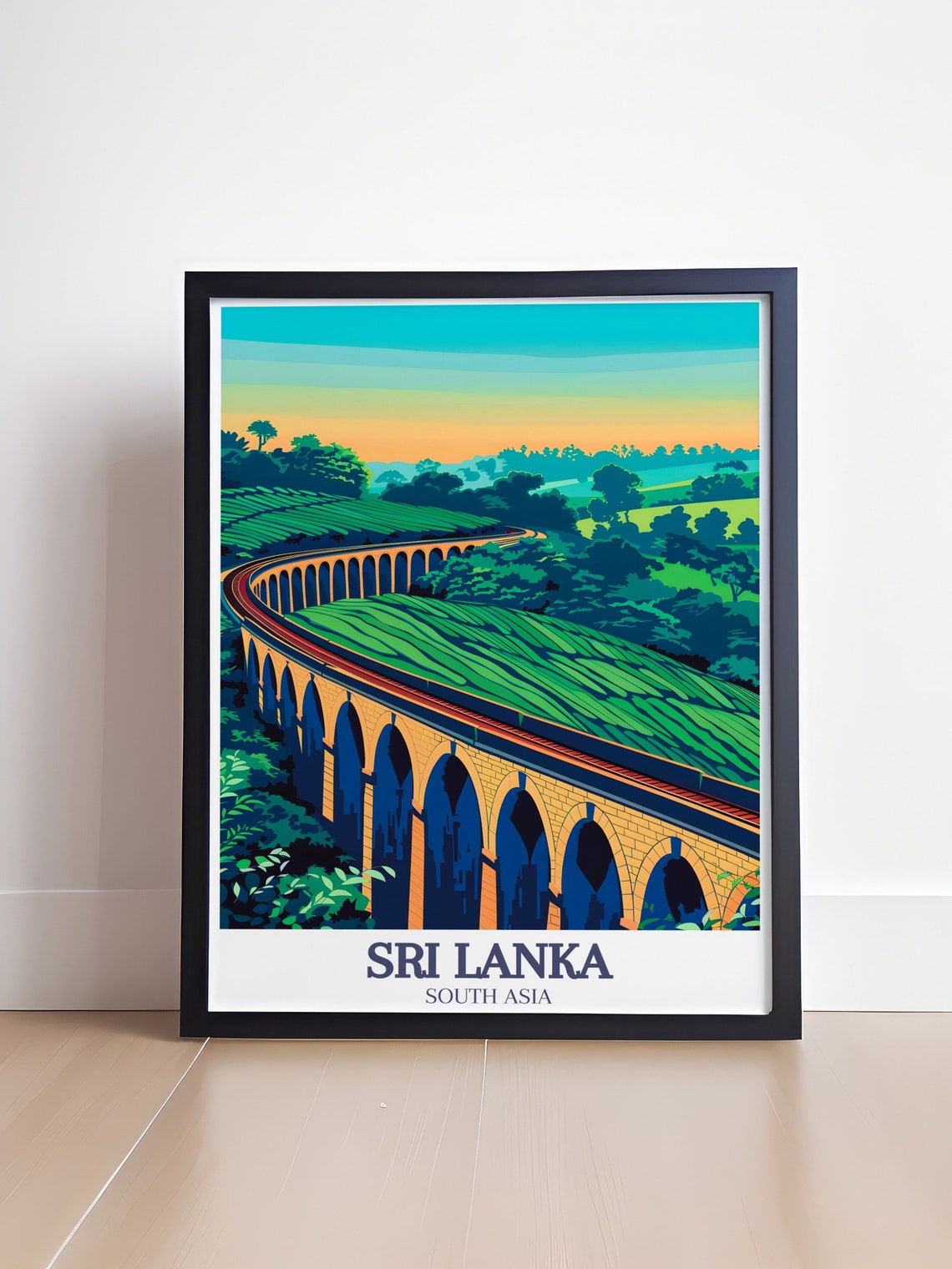 Sri Lanka Nine Arch Bridge Sunset Tea Country Viaduct Poster - Image 4