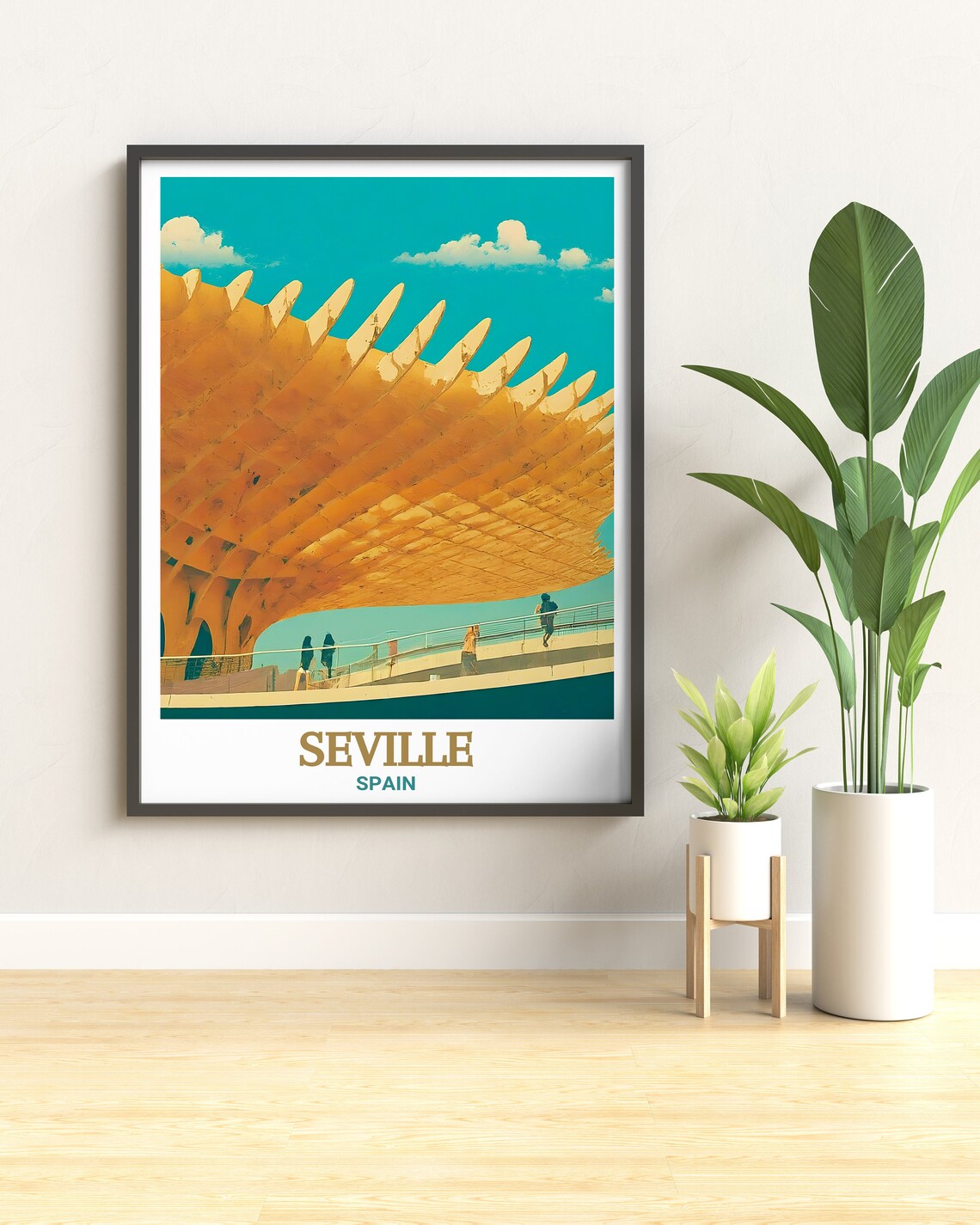 Seville Spain Metropol Parasol Giant Wooden Canopy Travel Poster - Image 2