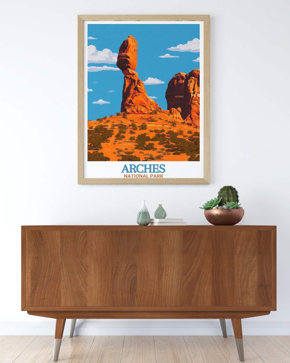 Arches National Park Balanced Rock Desert Utah Travel Poster - Image 3
