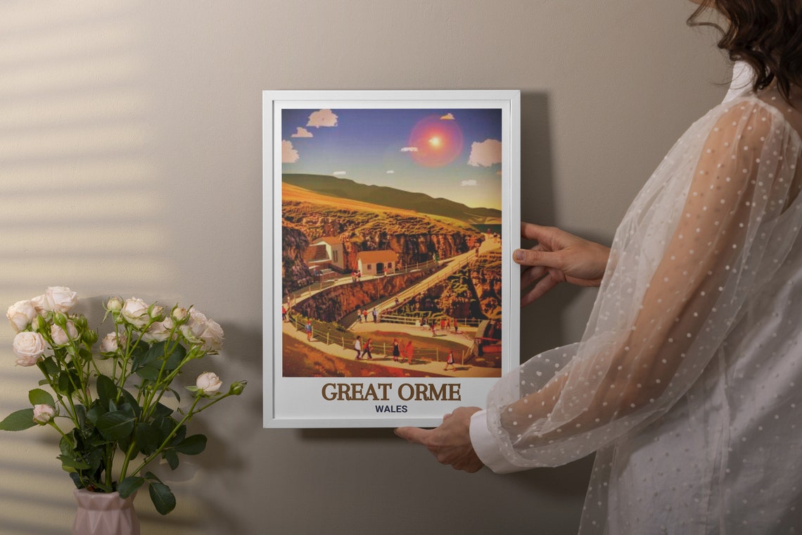 Great Orme Wales Copper Mines Heritage Site Sunset View Poster - Image 3