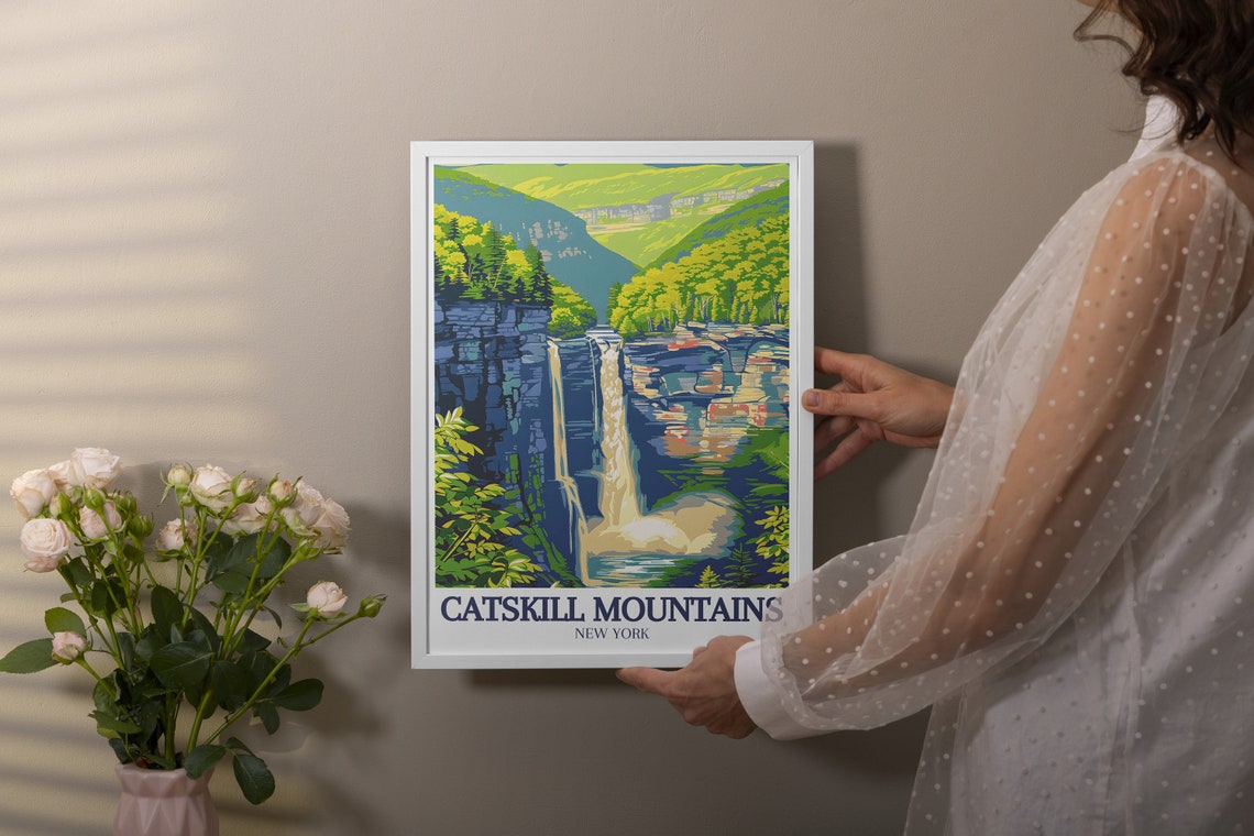 Kaaterskill Falls Catskill Mountains New York Gorge Travel Poster - Image 3
