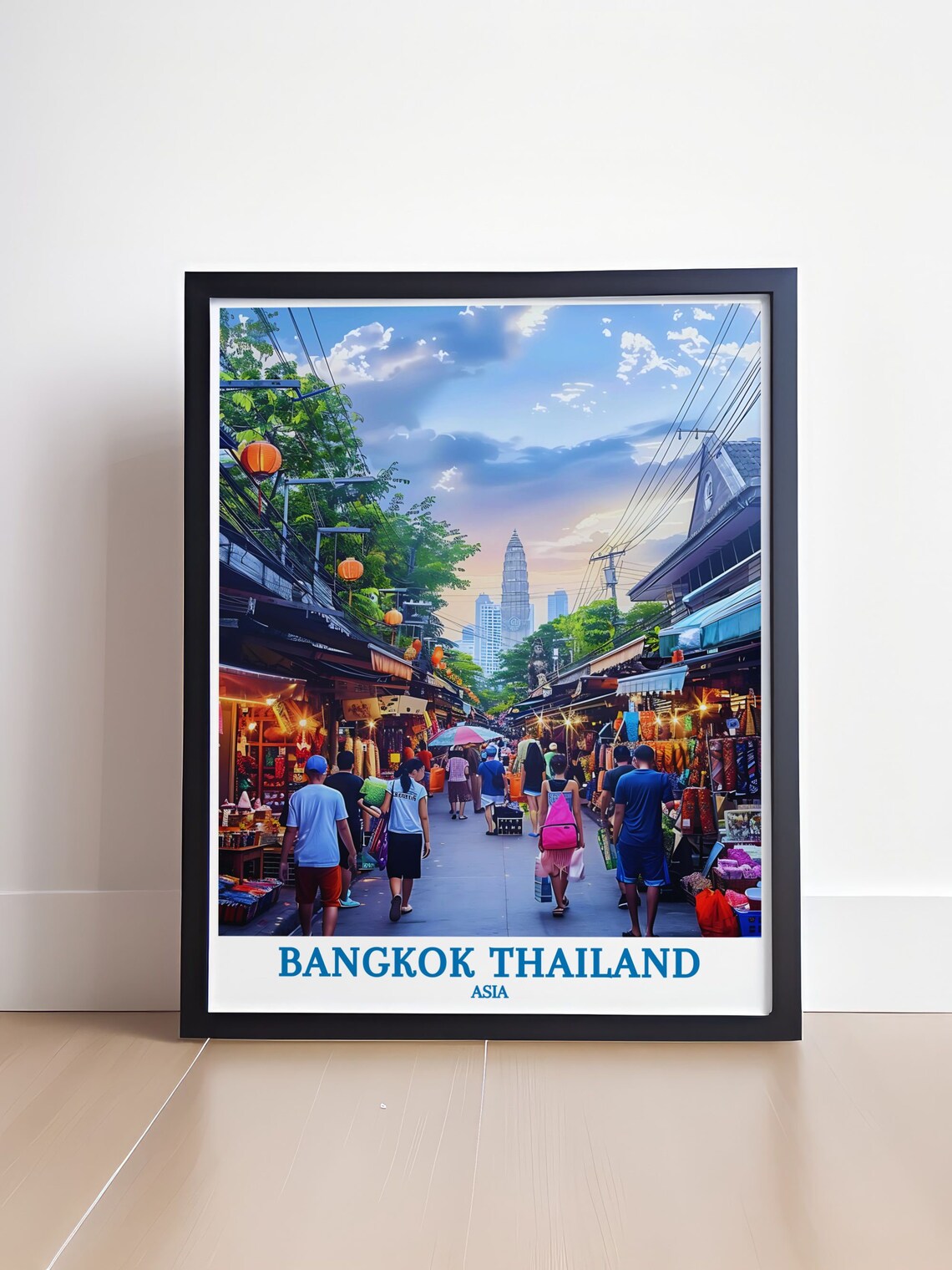 Bangkok Thailand Chatuchak Weekend Market Street Scene Poster - Image 4