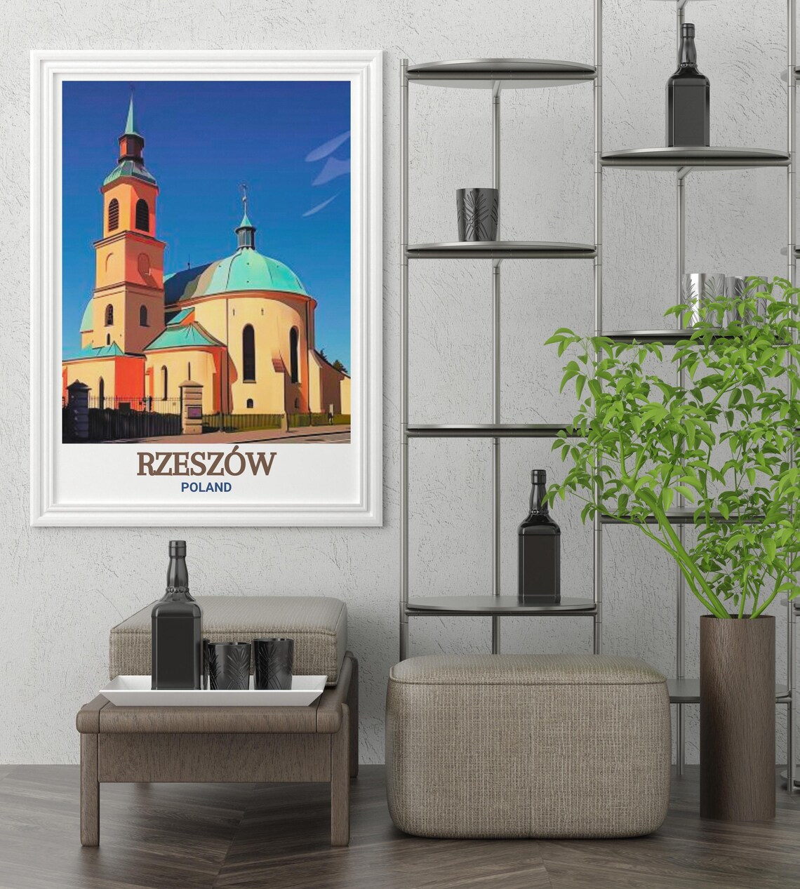 Rzeszow Bernardine Church and Monastery Poland Travel Poster - Image 4