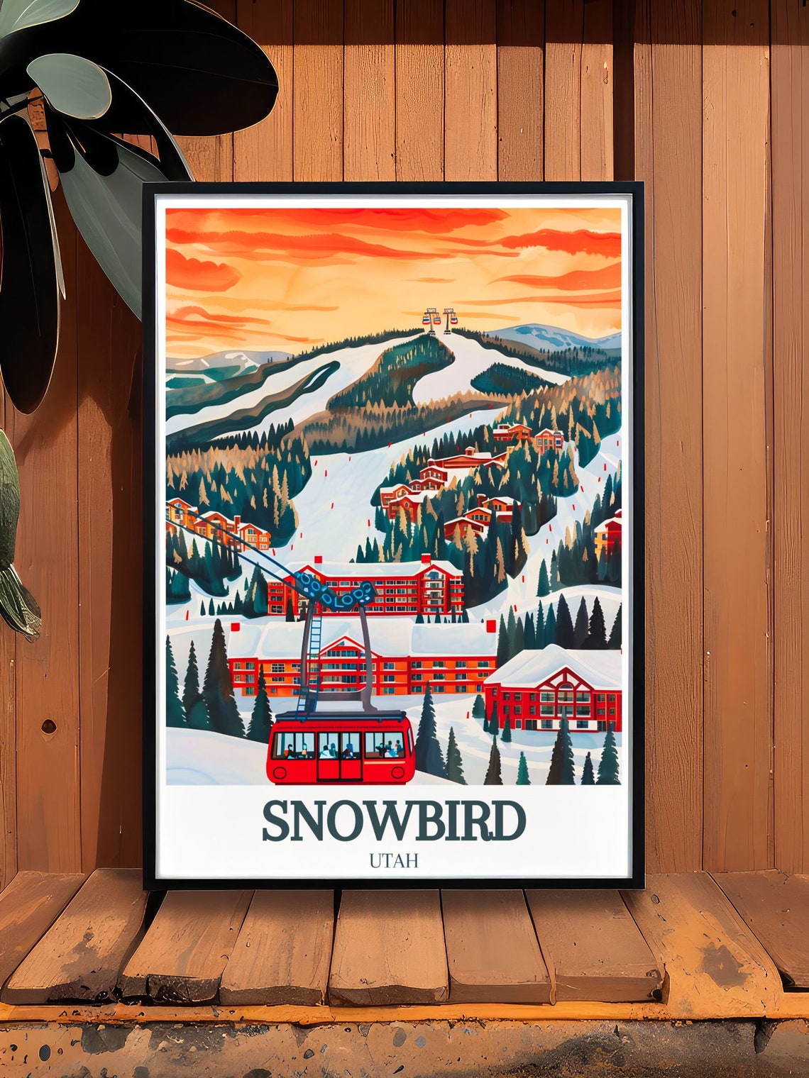 Snowbird Travel Print Snowbird Resort Aerial Tram Posters And Gifts Snowbird Resort Aerial Tram Prints Ski Resort Wall Art - Image 2