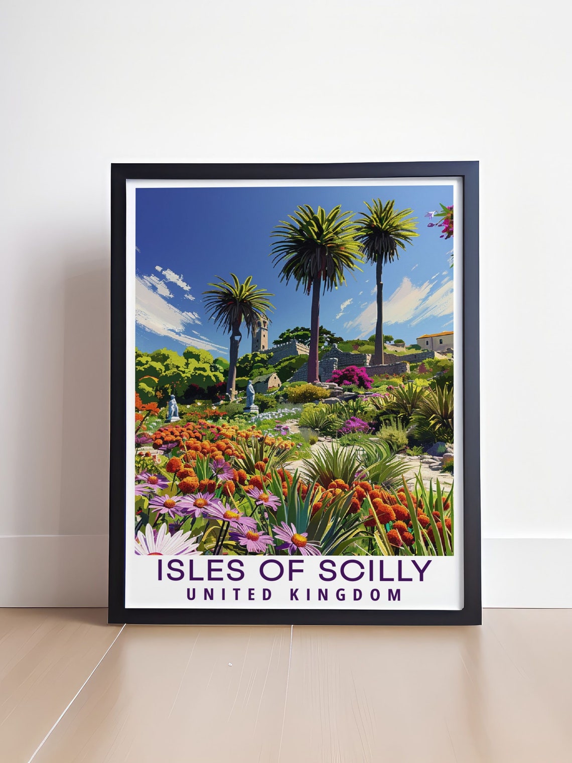 Isles Of Scilly Travel Print Tresco Abbey Garden Poster Stunning Uk Wall Art Botanical Isles Of Scilly Views Scenic Uk Wall Decor - Image 4