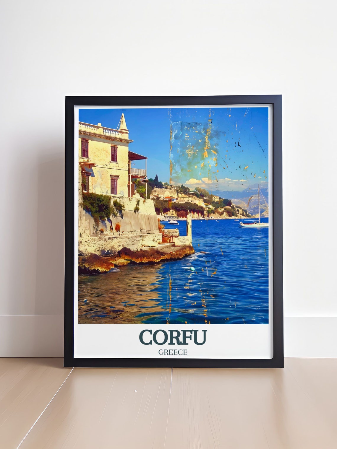 Corfu Travel Poster Old Fortress Of Corfu Ionian Sea Travel Poster Corfu Greece Island Art Prints Sea Posters And Prints - Image 4