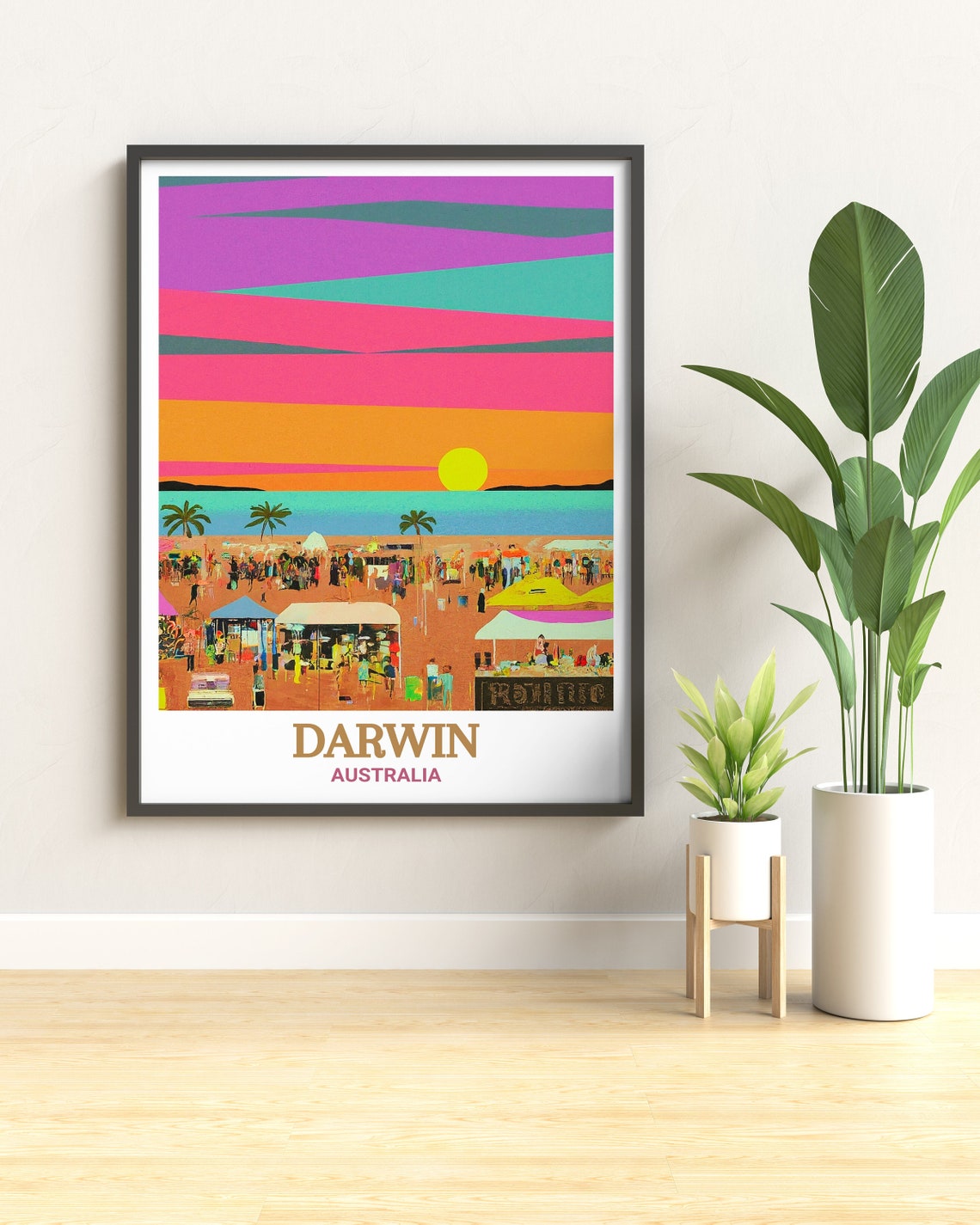 Darwin Australia Mindil Beach Sunset Market Bustling Scene Poster - Image 2
