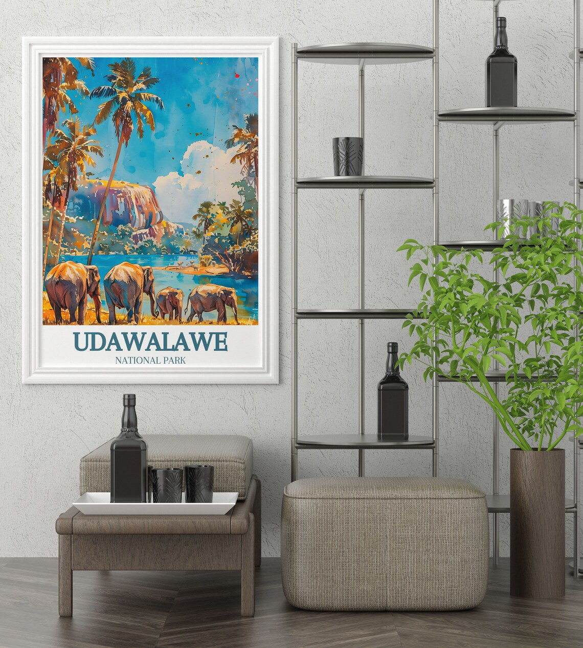 Udawalawe National Park Art National Park Print Of Udawalawe Reservoir And Walawe River Udawalawe Reservoir And Walawe River Art - Image 3