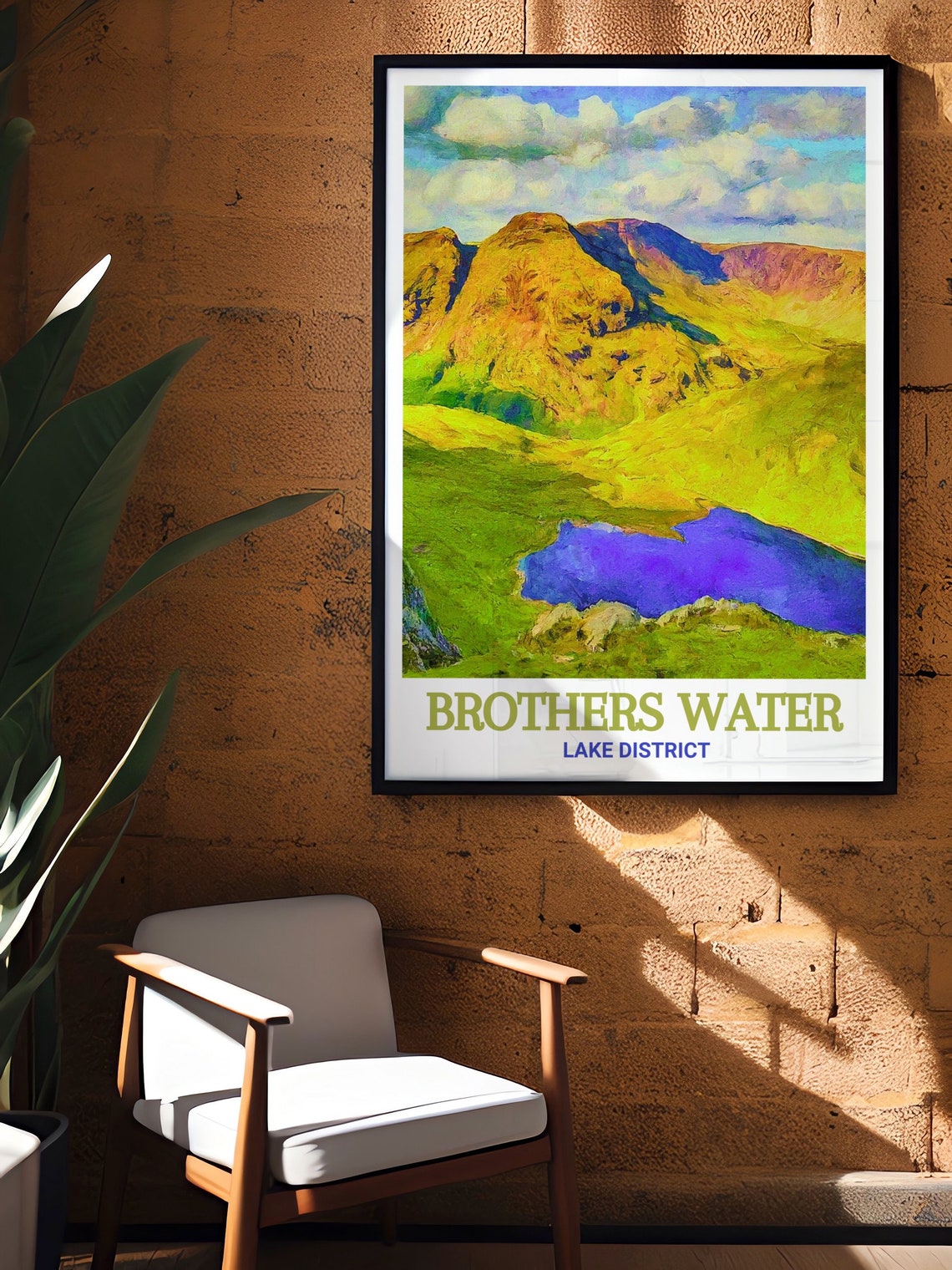 Brothers Water Mountain Tarn in Vivid Impressionist Artwork Poster - Image 2