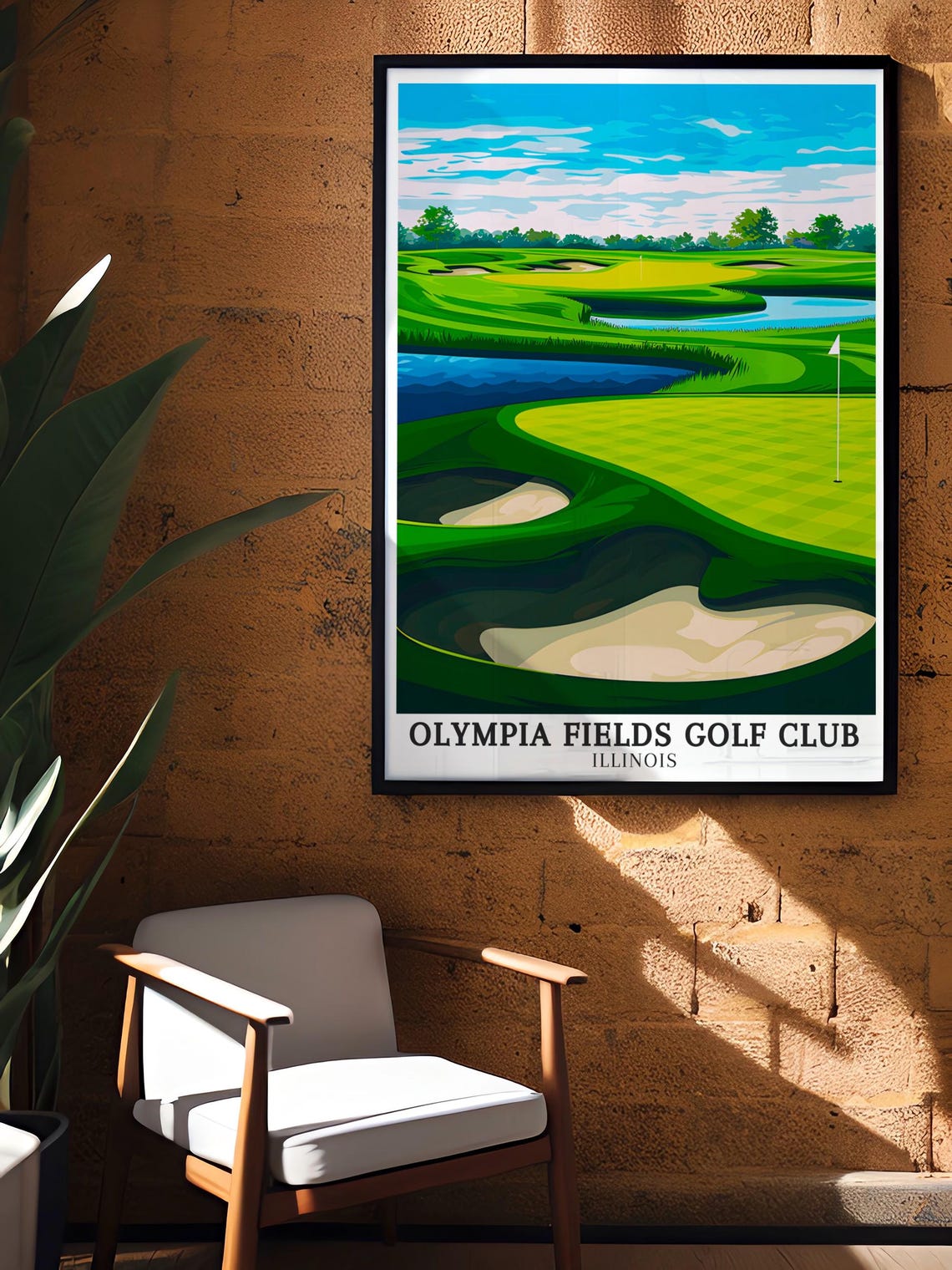 Olympia Fields Golf Club Illinois Emerald Fairways Travel Poster - Image 3