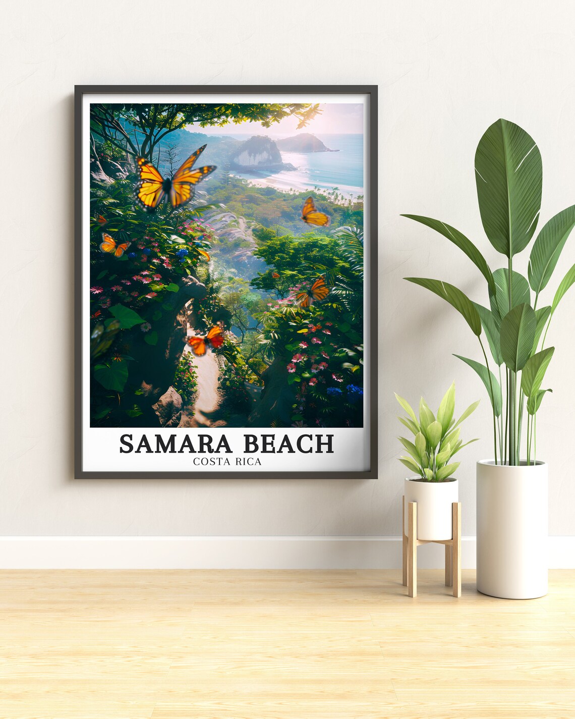 Samara Beach Costa Rica Butterflies Jungle Coastal View Poster - Image 3