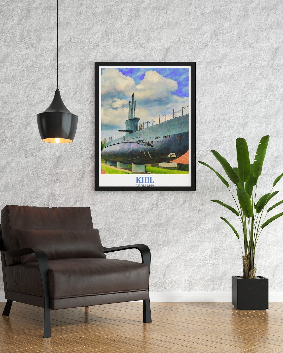 Kiel Travel Print, Uboot U995 And German Ports - Image 2
