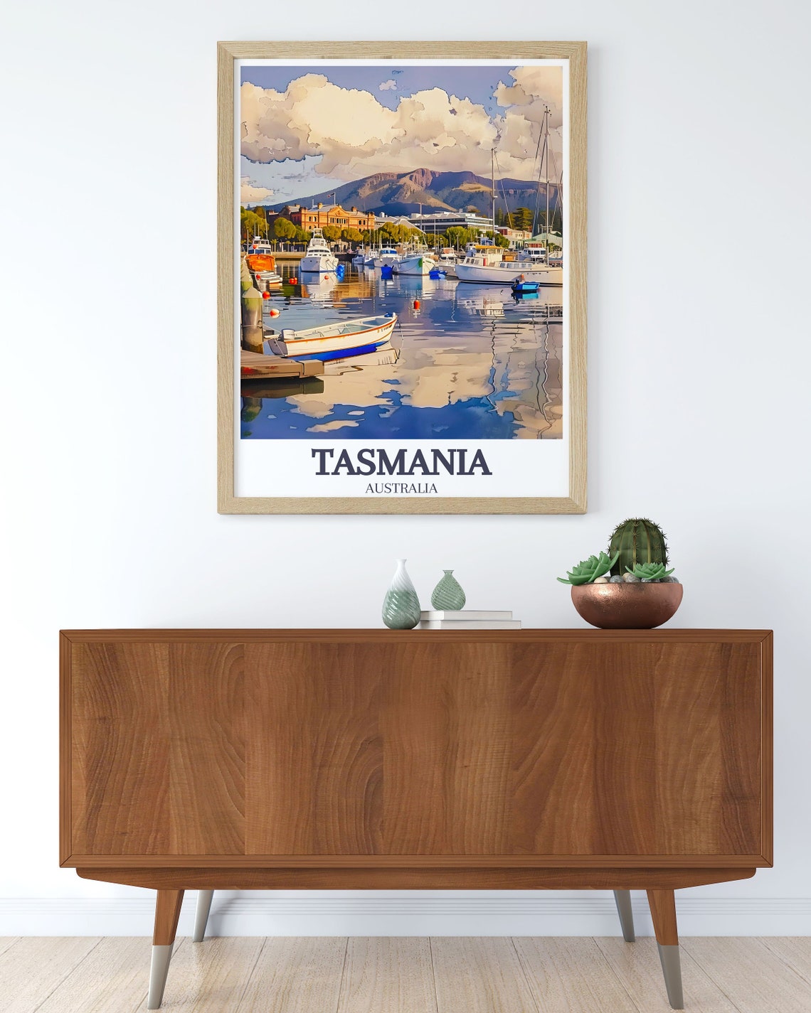 Tasmania Travel Print Art Of Hobart Mount Wellington Tasmania Wall Art Prints Of Hobart Mount Wellington Tasmania Art Gifts - Image 2