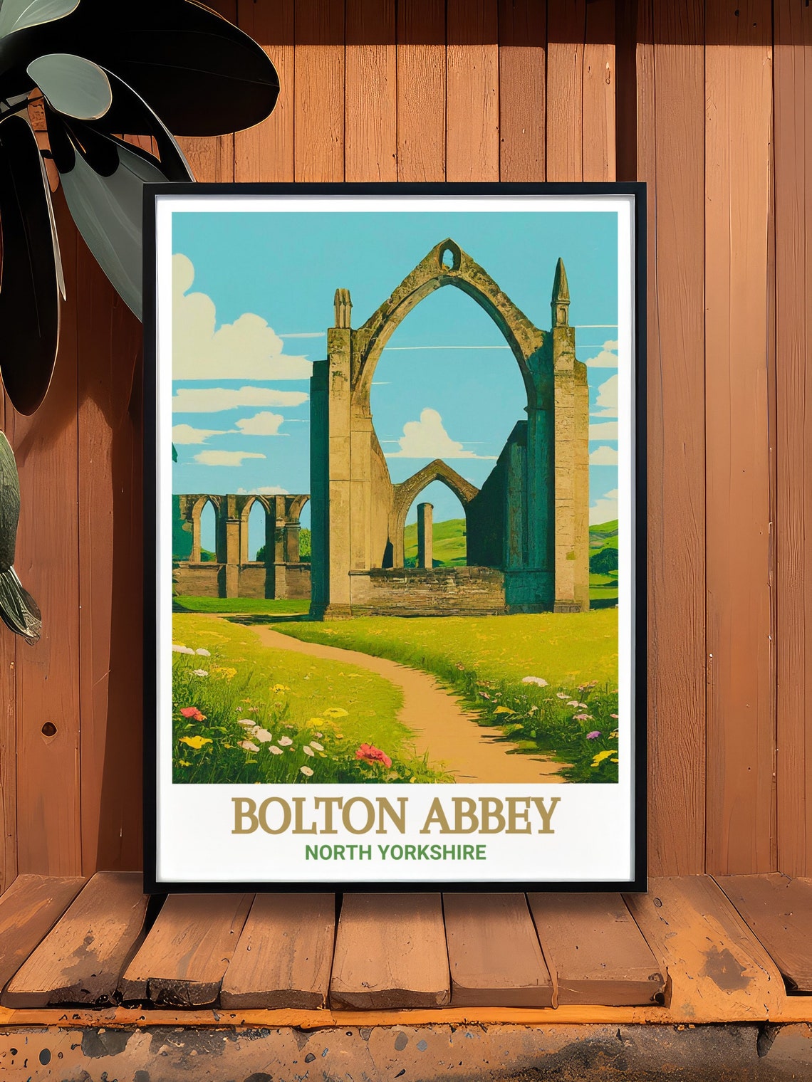 Bolton Abbey Print Bolton Priory Ruins Poster Bolton Abbey Art Print Bolton Priory Ruins Art Bolton Abbey Poster - Image 2