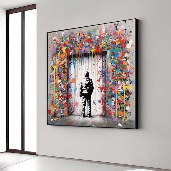 Urban Graffiti Canvas Art Modern Abstract Pop Wall Decor Colorful Vibrant Ready To Hang Street Home Design