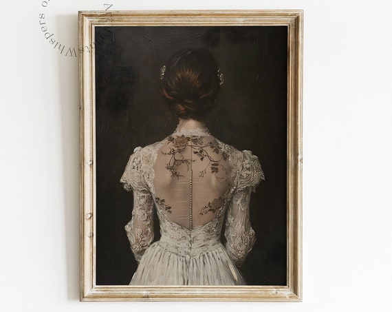 Victorian Portrait Painting, Dark Academia Gothic