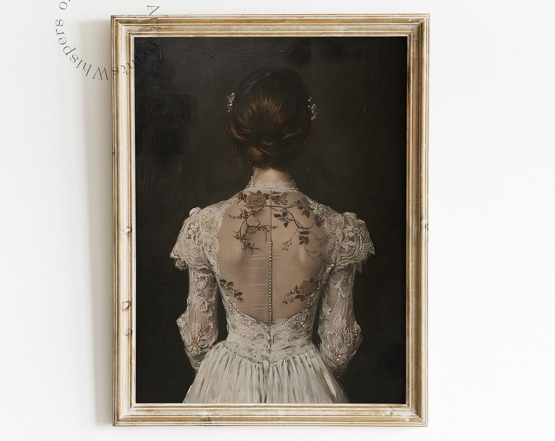 Victorian Portrait Painting, Dark Academia Gothic