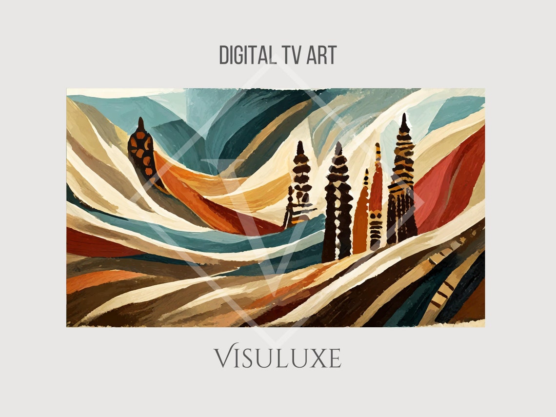 Abstract Tribal Painting Frame Tv Art Tribal Abstract Oil Painting Heavy Brushstrokes Tribal Abstract Painting Screensaver Tv Tv 169 Ar - Image 4