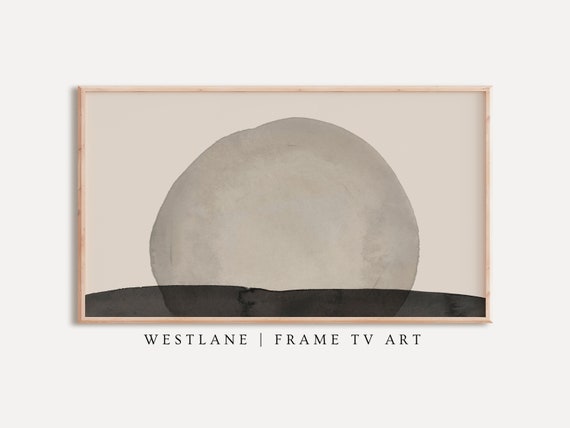 Modern Landscape TV Art, Neutral Abstract Contemporary