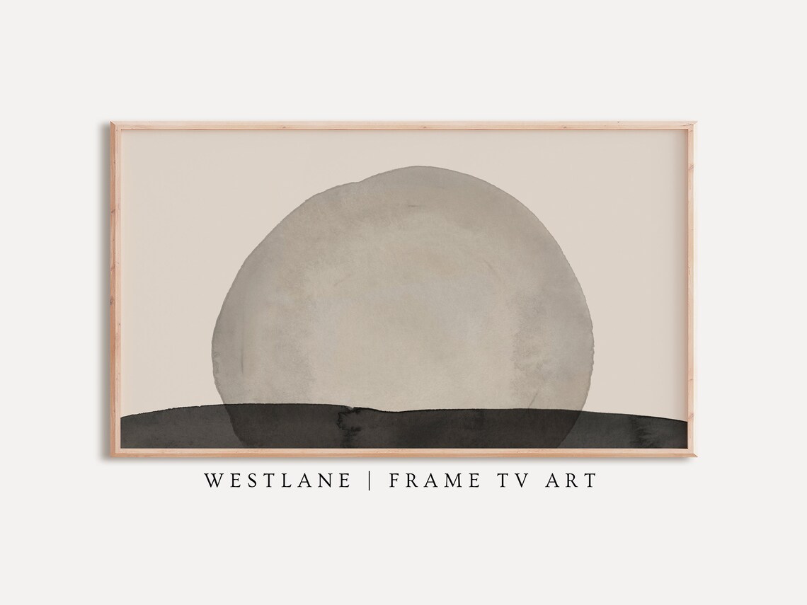 Modern Landscape TV Art, Neutral Abstract Contemporary