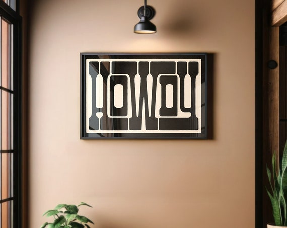 Howdy Poster Gift For Home Bold Western Typography Wall Art Housewarming Gift Welcome Sign Simple Howdy Picture Modern Farmhouse Decor
