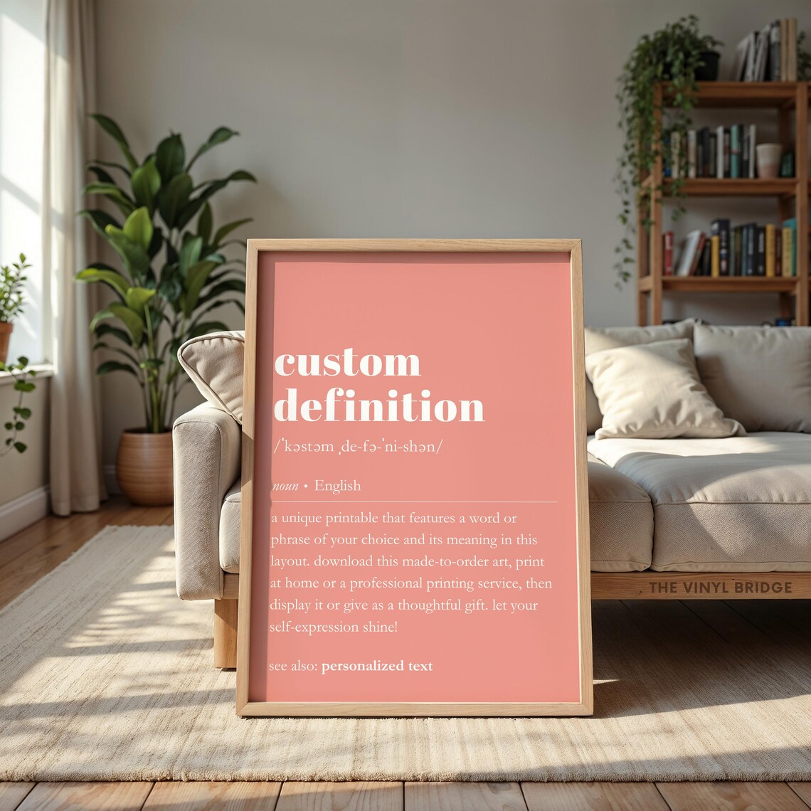 Custom Definition Print, Personalized Typography Quote - Image 3