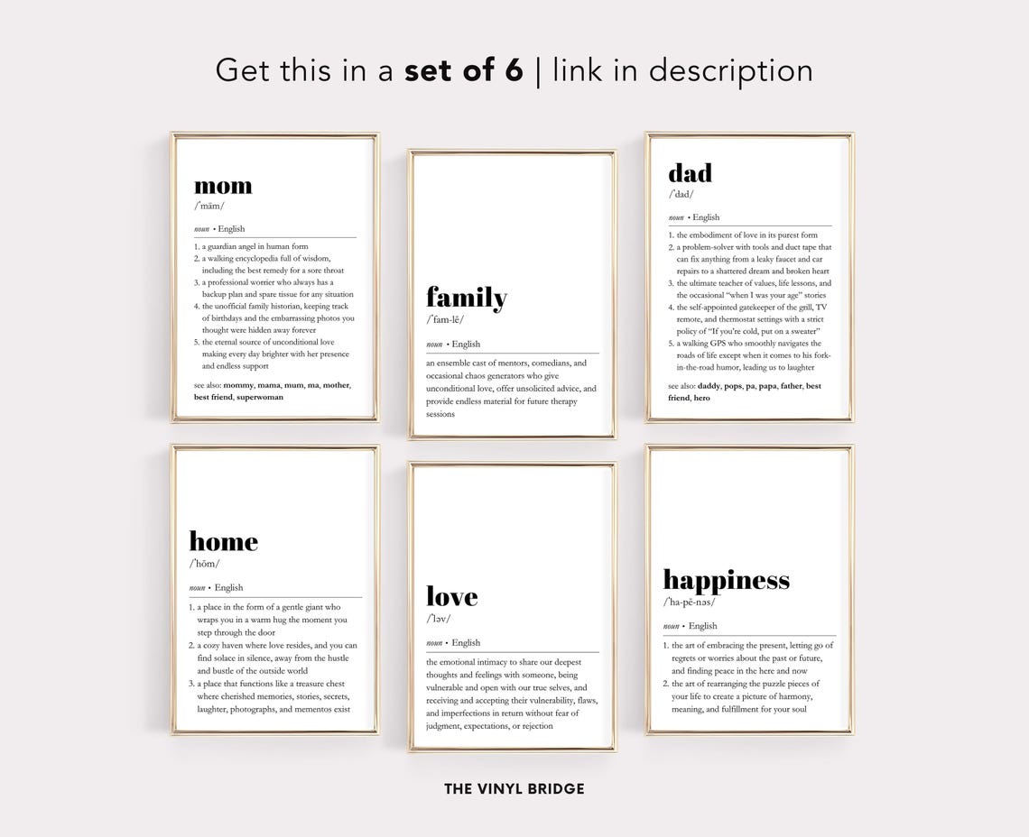 Home Definition Dictionary Warm Hug Cozy Haven Meaning Quote Poster - Image 2