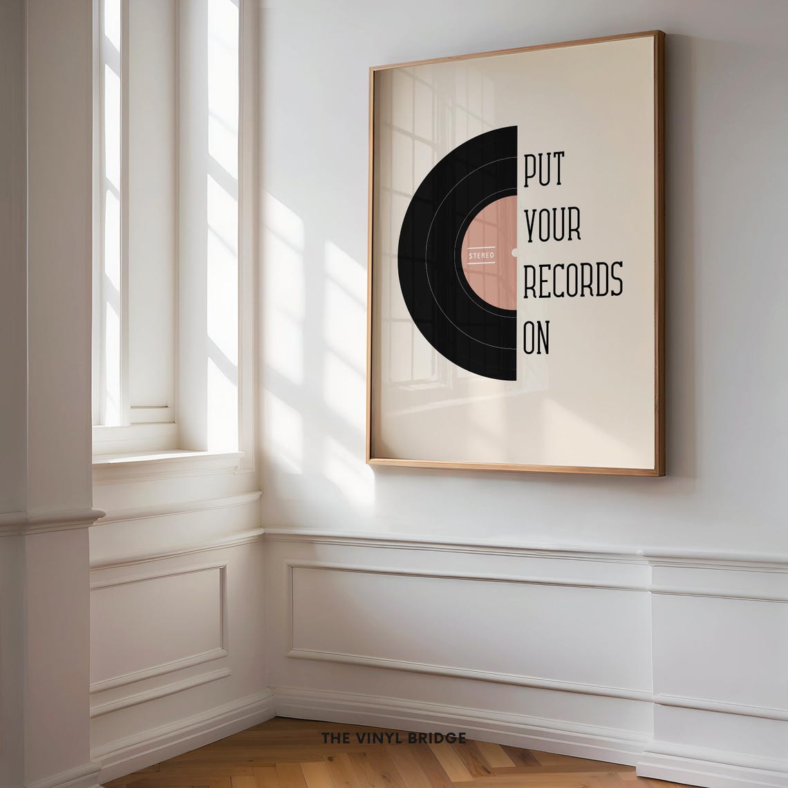 Put Your Records On Half Vinyl Record Minimalist Music Quote Poster - Image 4