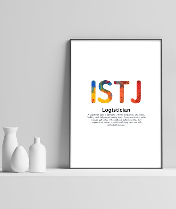 Istj 16 Personality Quote Print Minimalist Abstract Colourful Wall Art Unframed Inspirational Poster Gift For Home Students