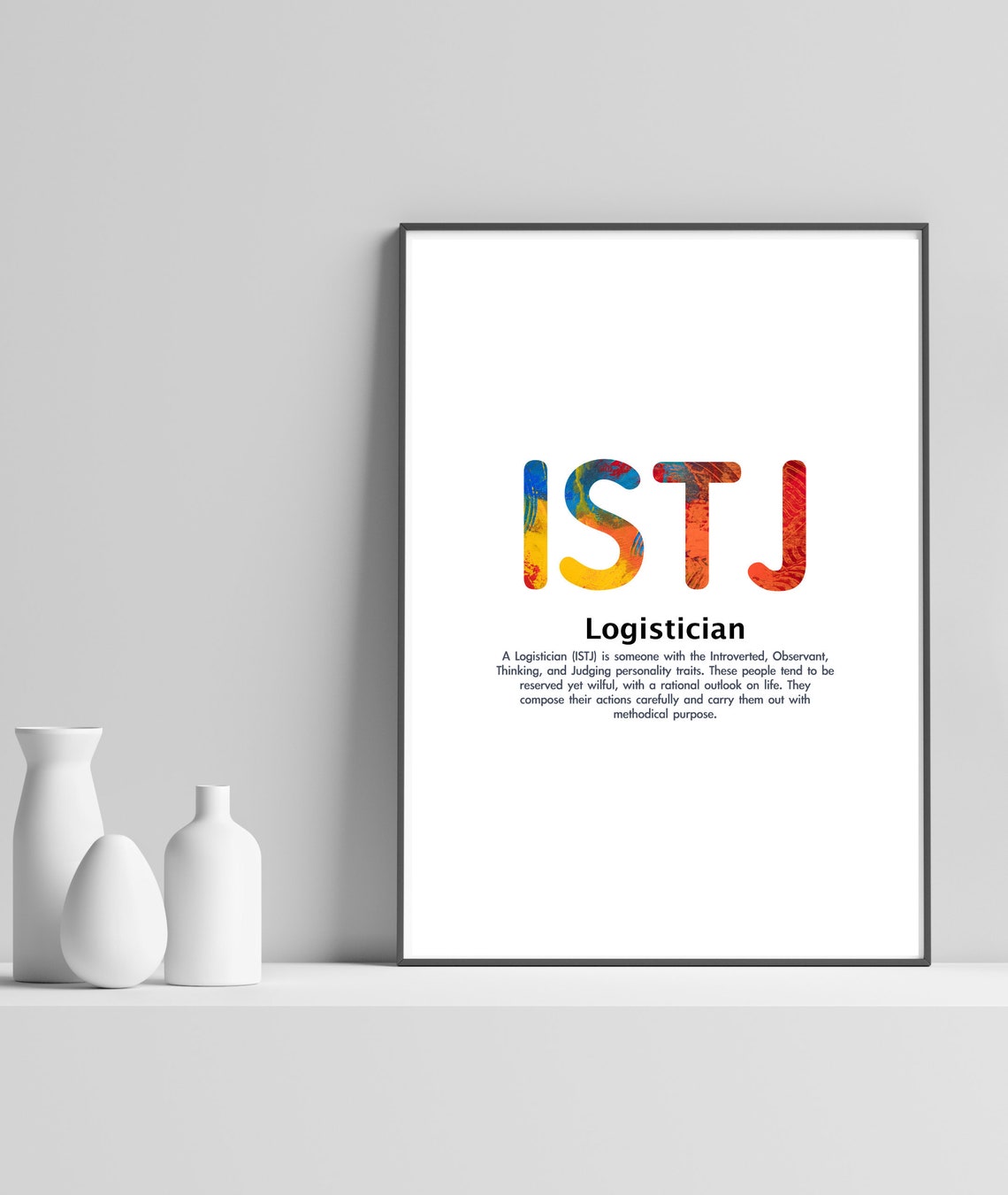 ISTJ Logistician Personality Type Definition Quote Art Poster
