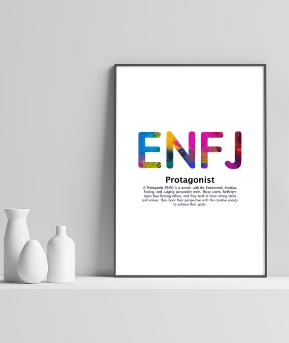 Enfj Personality Quote Print 16 Types Wall Art Inspirational Minimalist Poster Unframed Home Office Decor Gift