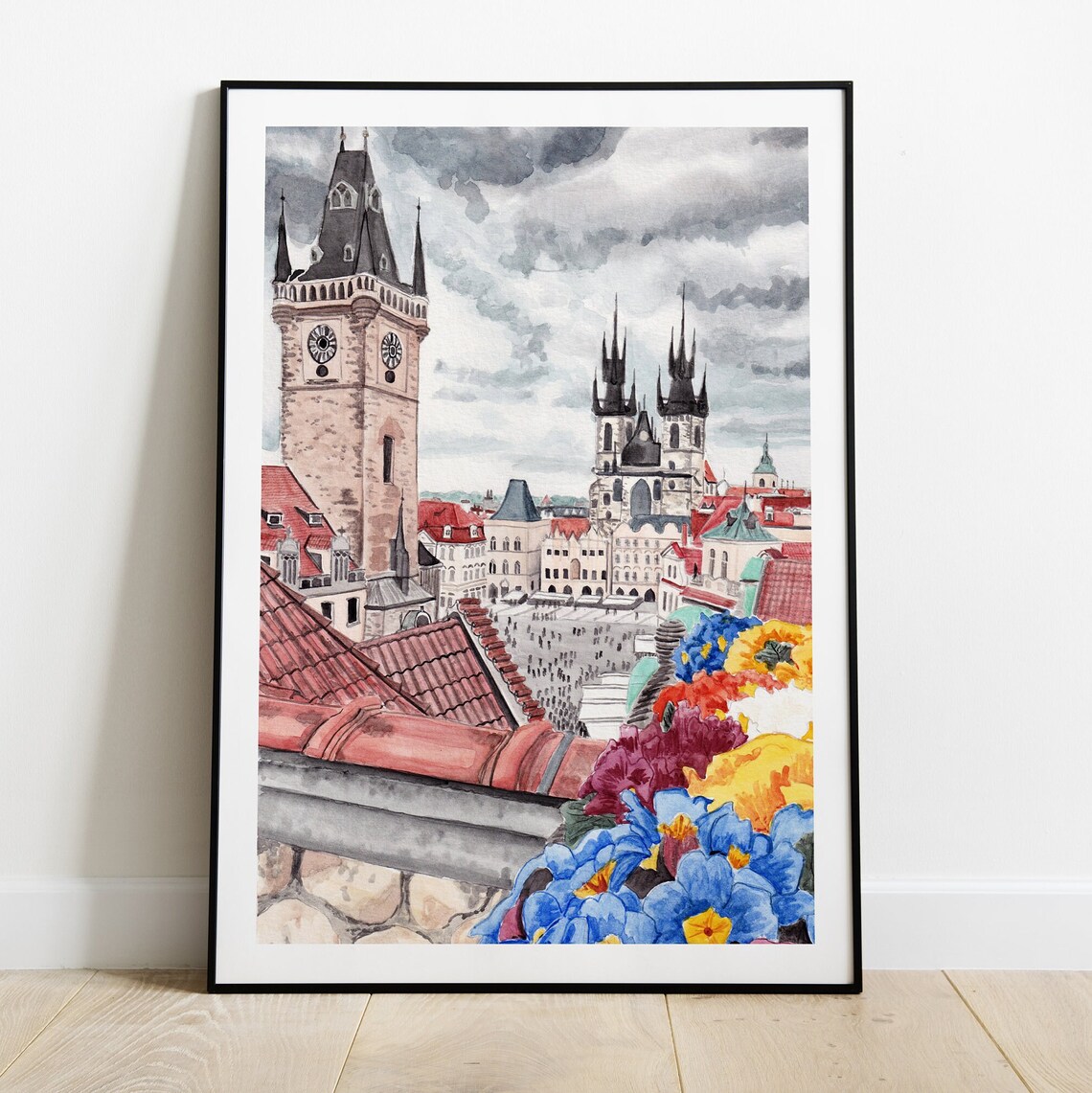 Prague Czech Republic Travel Poster, Cityscape - Image 2