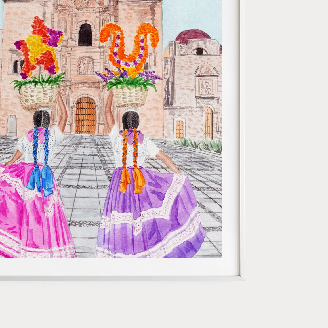 Oaxaca Cityscape, Mexico Travel Wall Art Print - Image 2