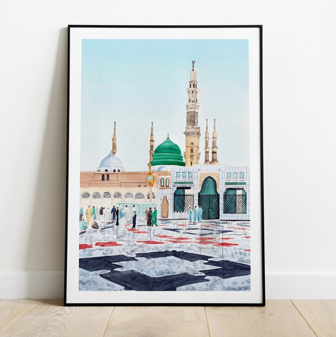 Medinah, Saudi Arabia Watercolor Travel Poster - Image 2