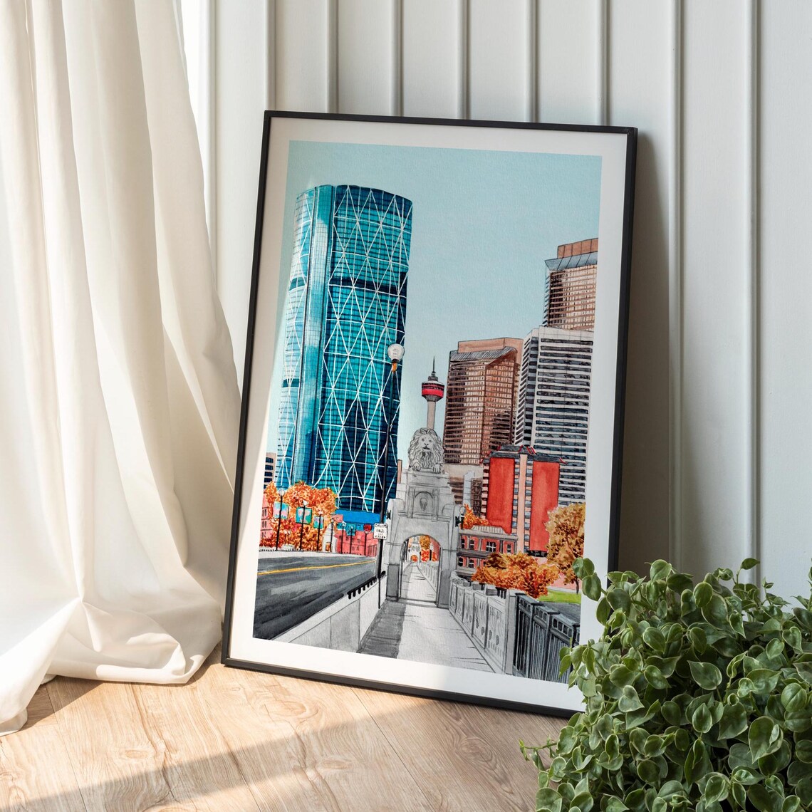 Calgary, Canada Travel Poster, Cityscape Art Print - Image 2
