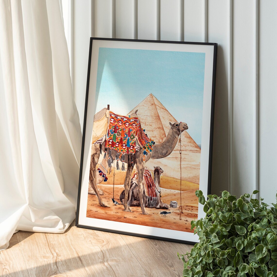 Egyptian Pyramids Cairo Travel Poster Art Print - Image 2