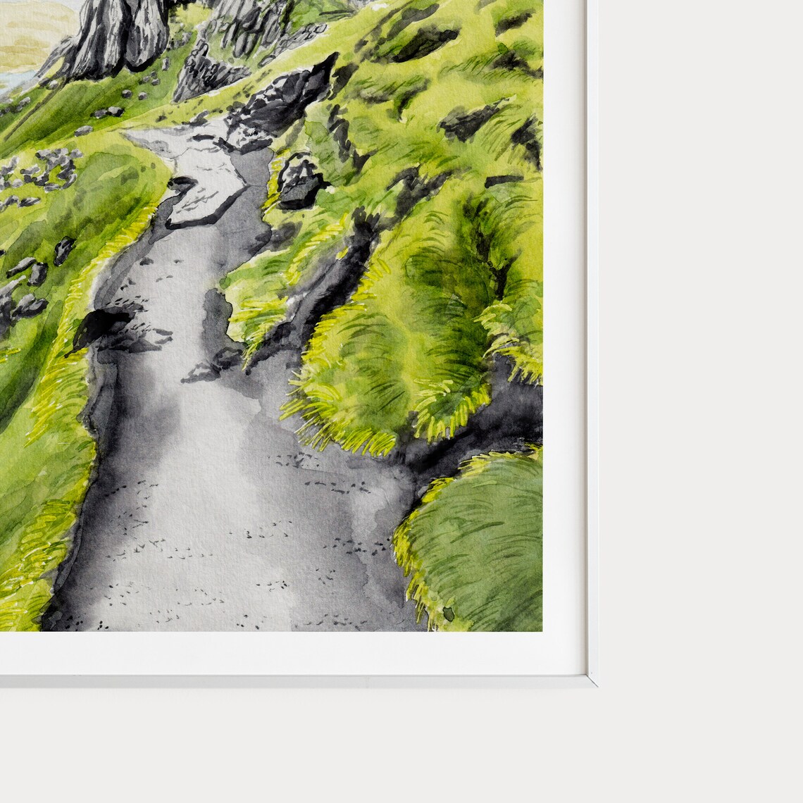 Isle Of Skye Watercolor Travel Poster, Scotland Landscape - Image 2