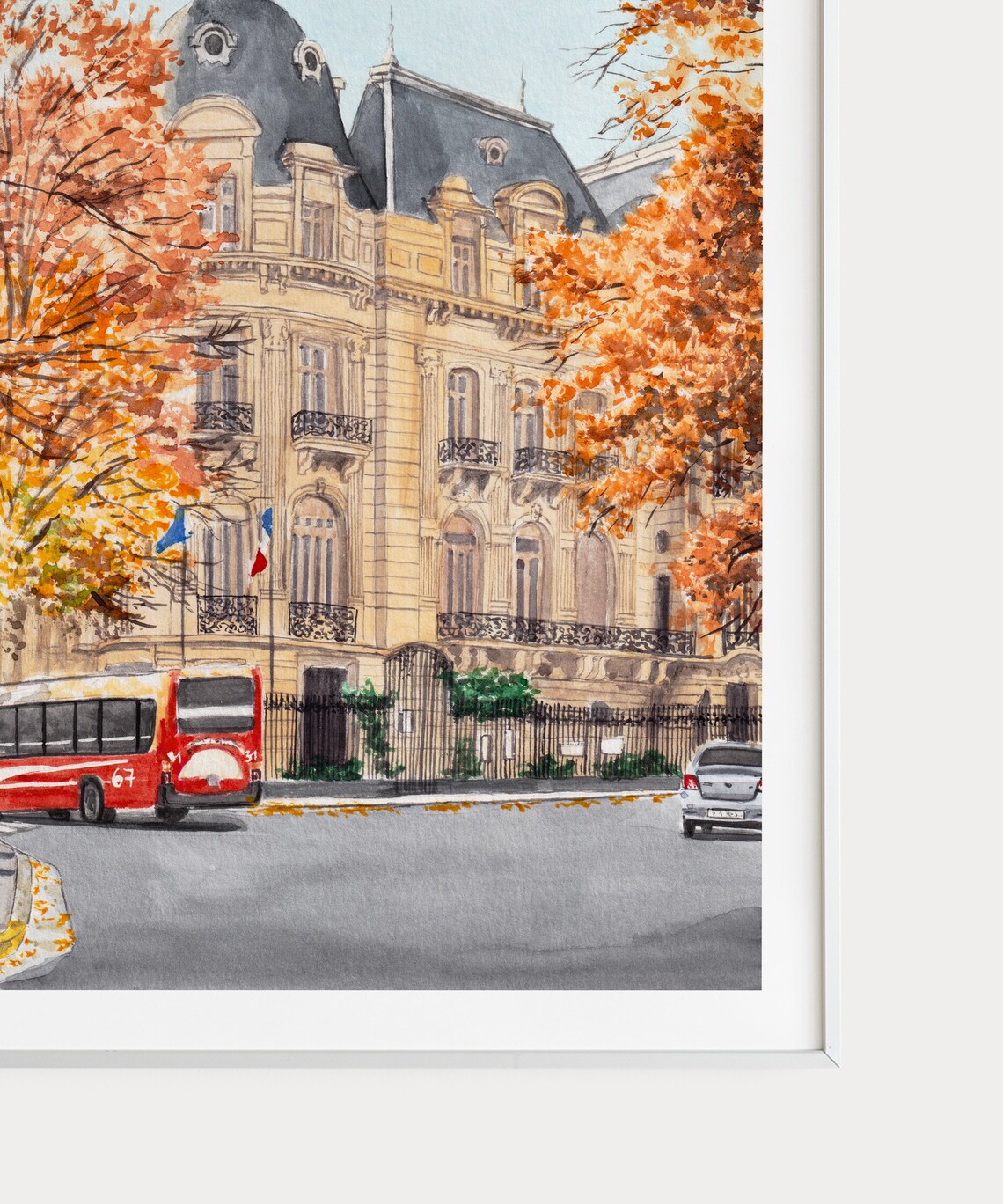 Buenos Aires Watercolor Travel Poster, Argentina - Image 2