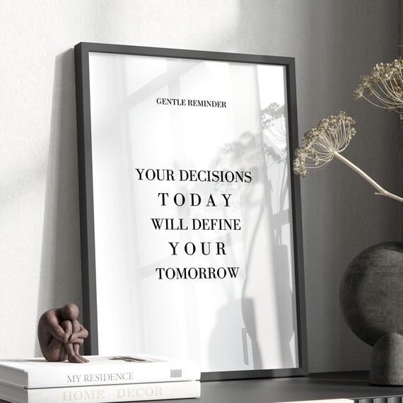Gentle Reminder Motivational Typography Art Print