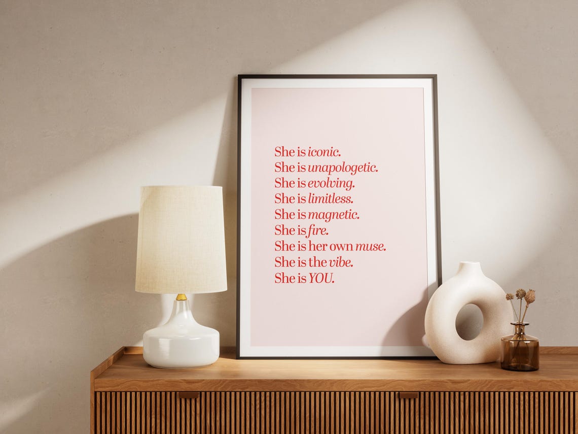 She Is Iconic, Minimalist Poster Print