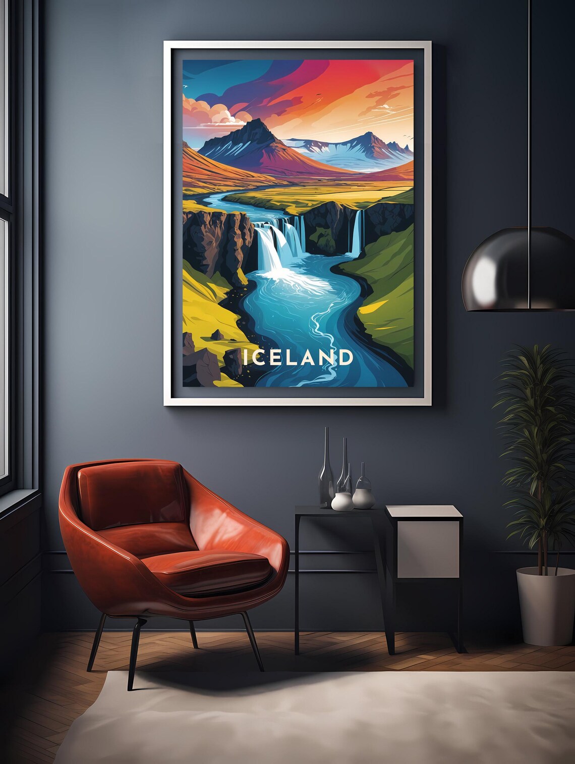 Iceland Retro Travel Poster Print, Europe Wall Art - Image 2
