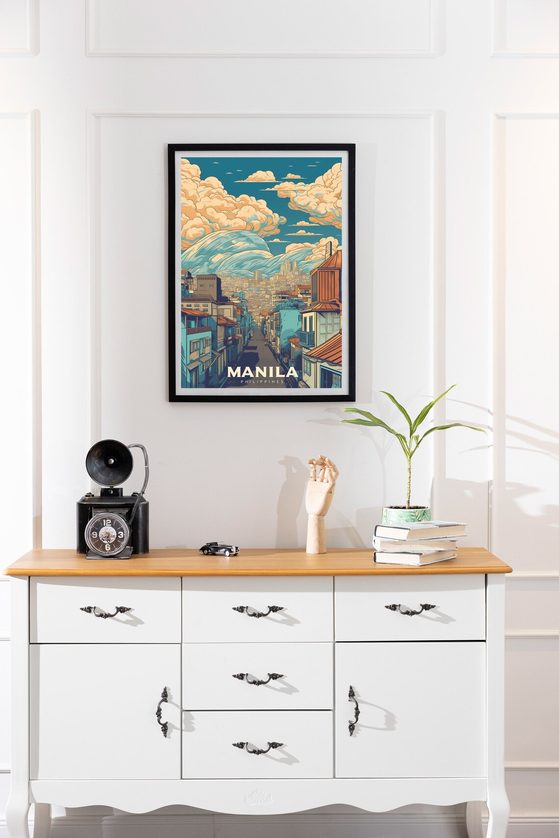 Philippines Retro Travel Poster, Manila Cityscape Art Print - Image 2