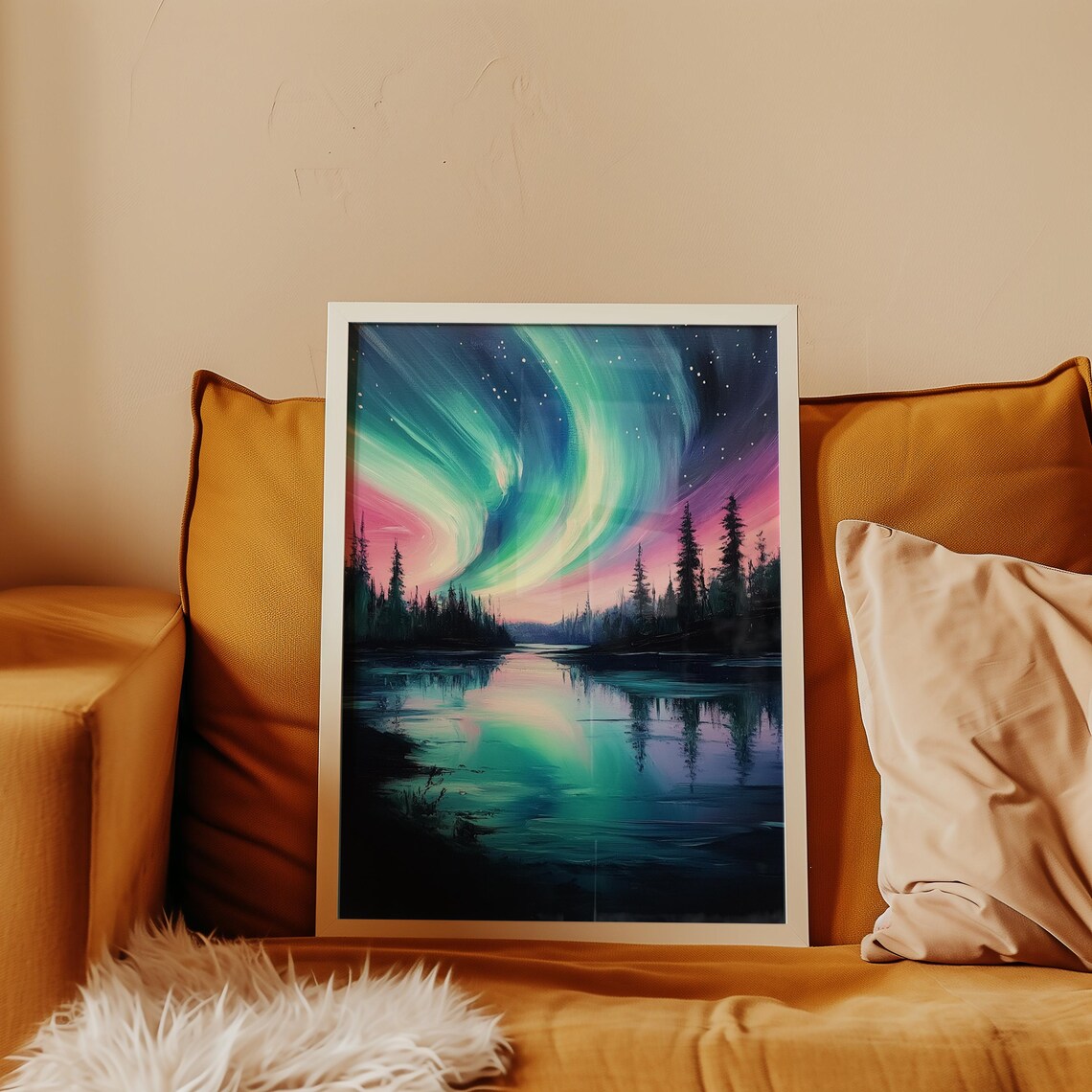 Northern Lights Art Print, Celestial Nature Scene - Image 3
